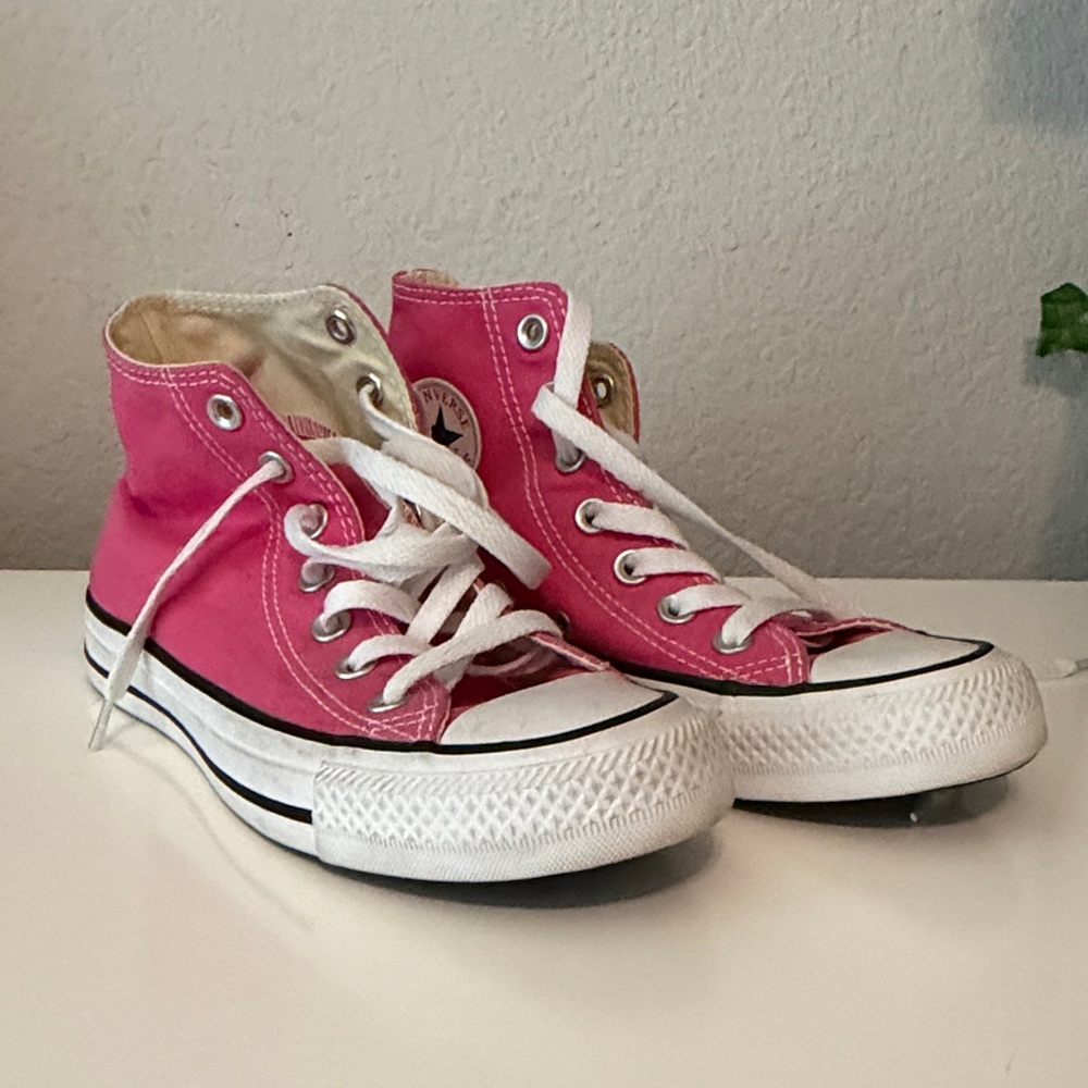 Pink High-Top Sneakers